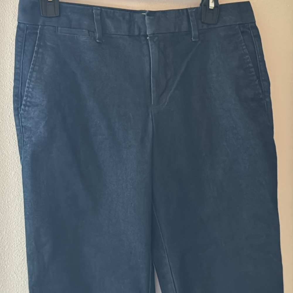 GAP Slim City Crop Khak Dark Denim 611 Sz 2 mid rise pants jeans